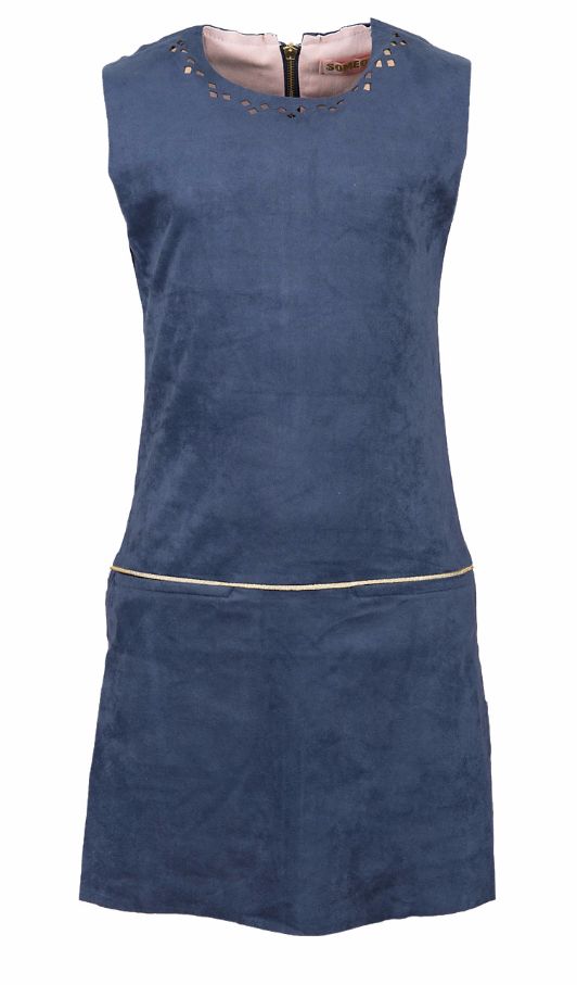 suede jurk navy suede jurk navy