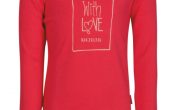 Kiezeltje meisjes long sleeve raspberry red k4698 122/128