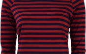 King Louie Sarah Top two Tone stripe cherry red S/XL