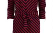 King Louie Missy Dress two tone stripe cherry red S/XL