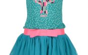 B Nosy meisjes jurk met tule rok turquoise 86/134