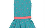 Someone meisjes jurk Flamingo dark aqua 92/140