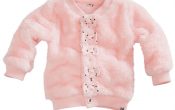 Z8 newborn baby vestje Fluffy soft pink 56/68