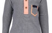 B Nosy baby boys polo shirt stripe blue 68/86