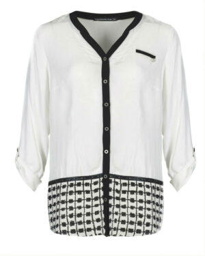 Mado Tuniek Blouse Rock Zwart-Ecru - Afbeelding 2