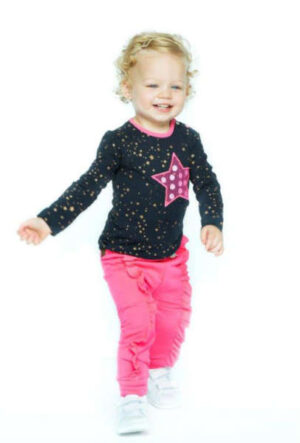 B Nosy baby meisjes sweatpants with ruffle magneta - Afbeelding 3