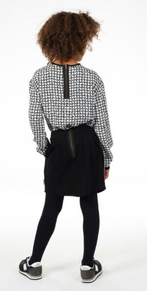 Kiestone meisjes blouse black-white ruit 110/158 - Afbeelding 3