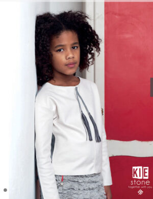 Kiestone shirt long sleeve off-white-grey 110/158 - Afbeelding 3