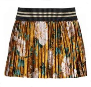 Like Flo velour plissé skirt flower