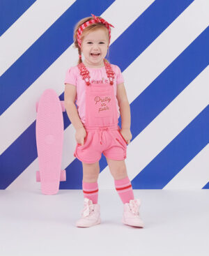 Z8 meisjes Amber salopette popping pink 74-140 - Afbeelding 3
