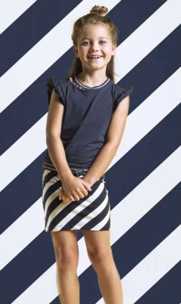 Quapi jurk Sabina navy stripe