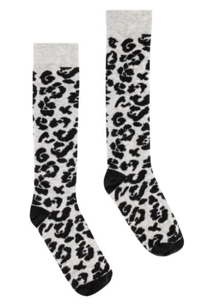 Quapi meisjes kniekousen April dark grey leopard