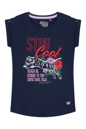 Quapi meisjes t-shirt Amalia oxford blue