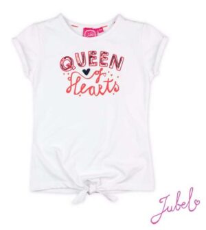 Jubel meisjes t-shirt Queen Funbird wit