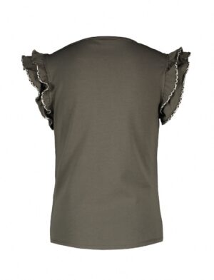 Like Flo meisjes ruffle Tee mud F002-5400-415