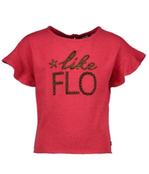 Like Flo jersey ruffle top cerise Y002-5438