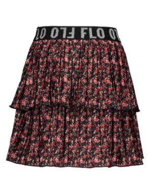 Like Flo shiny jersey plissé skirt flower Y002-5720