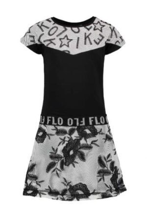 Like Flo meisjes jurk met mesh flower rok F002-5858
