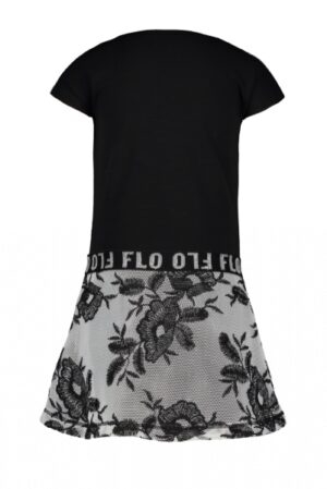 Like Flo meisjes jurk met mesh flower rok F002-5858 - Afbeelding 2