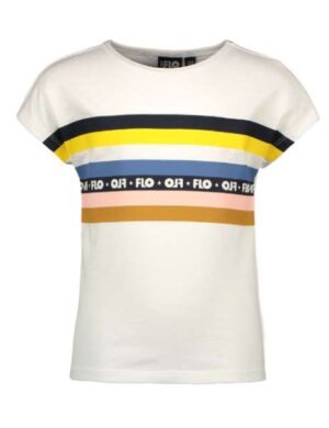 Like Flo meisjes t-shirt rainbow off-white F003-5403