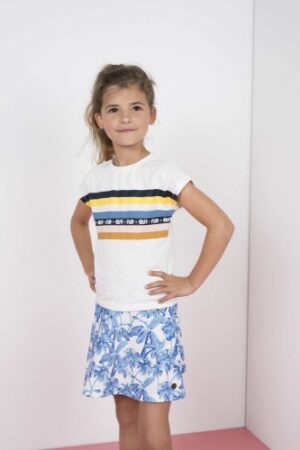 Like Flo meisjes t-shirt rainbow off-white F003-5403 - Afbeelding 2