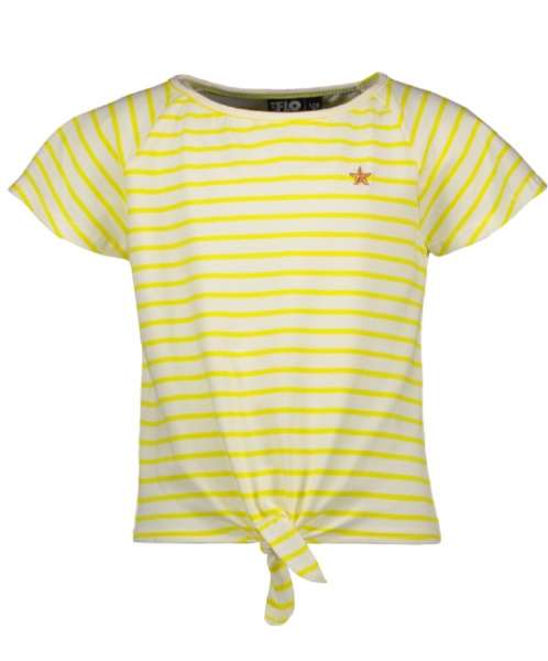Like Flo meisjes t-shirt stripes yellow F003-5415