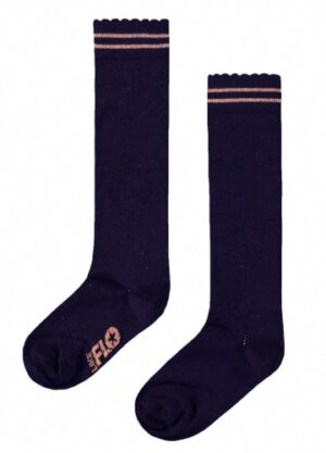 Like Flo meisjes kniekousen ajour navy F003-5901