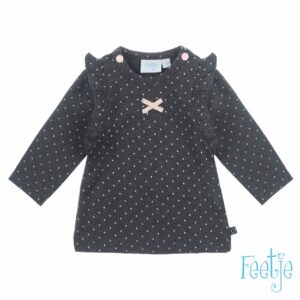 Feetje baby meisjes longsleeve dots antraciet