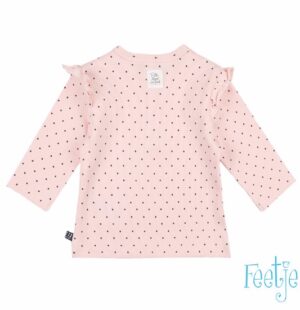 Feetje baby meisjes longsleeve dots aop roze