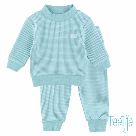 baby pyjama groen melange – en