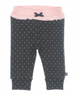 Feetje baby meisjes broek antraciet dots