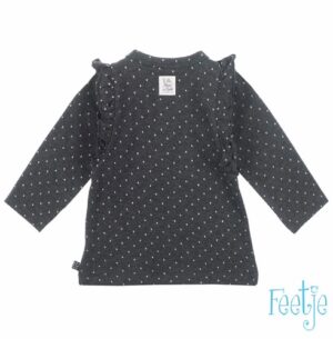 Feetje baby meisjes longsleeve dots antraciet