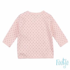 Feetje baby meisjes omslagshirt dots roze