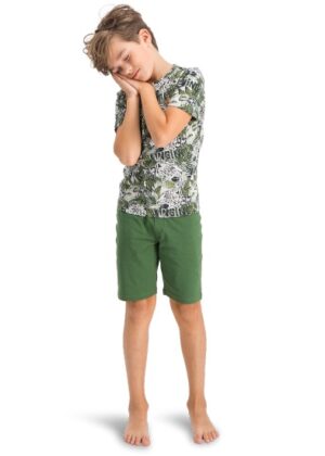 Vingino jongens pyjama Wady dark army - Afbeelding 2