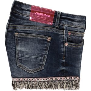 Vingino meisjes spijkershort Donya blue vintage - Afbeelding 2