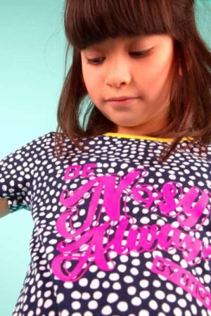 B.Nosy meisjes t-shirt dots space blue Y005-5440-131