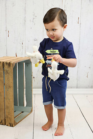 Ducky Beau baby bermuda short blue wash - Afbeelding 2