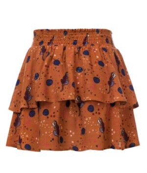 Looxs meisjes rok caramel met print - Afbeelding 2