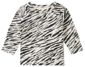 Noppies baby shirtje Macon zebra oatmeal