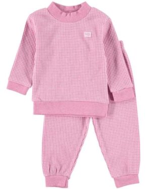 Feetje baby meisjes pyjama wafel donker roze