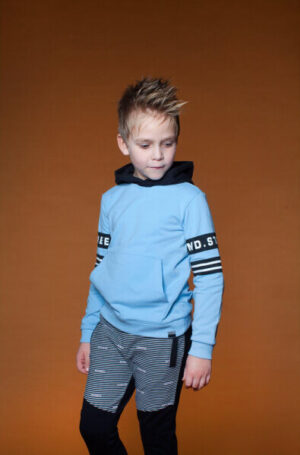 Moodstreet jongens hoodie blauw M008-6390 - Afbeelding 3