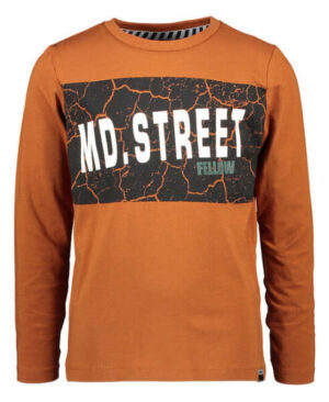 Moodstreet jongens longsleeve bruin M008-6441