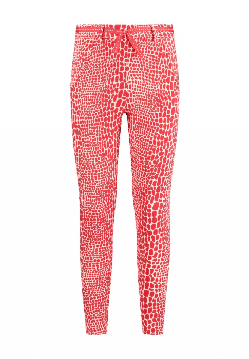 Chaos and Order broek Suze rood print