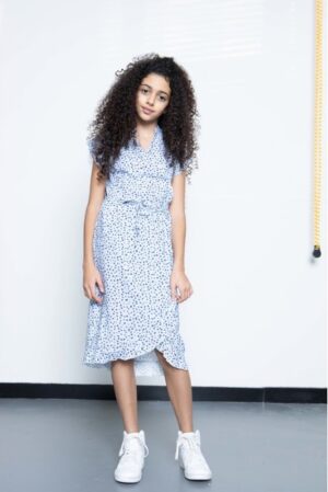 Levv meisjes jurk Maegan sky blue dot - Afbeelding 2