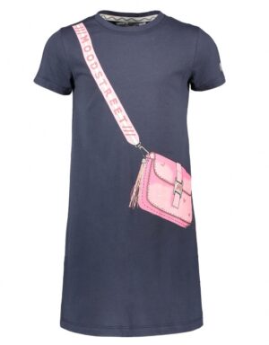 Moodstreet meisjes jurk navy M012-5842 - Afbeelding 2