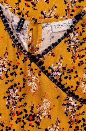Looxs meisjes jurk 2112-5865 oker geel - Afbeelding 3