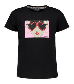 Moodstreet meisjes t-shirt zwart M102-5400