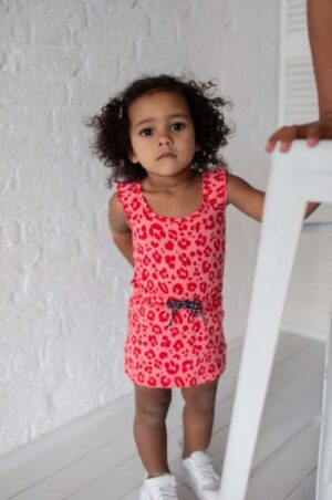 Quapi baby jurk Gera shell pink leopard - Afbeelding 2