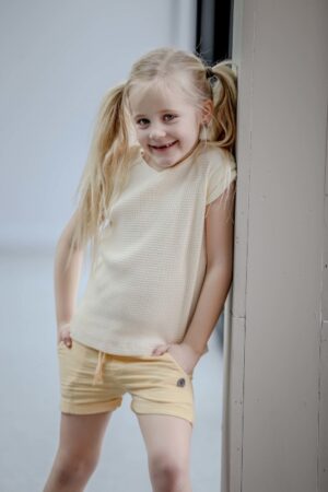 Levv meisjes t-shirt Nicci ecru wit streep - Afbeelding 2