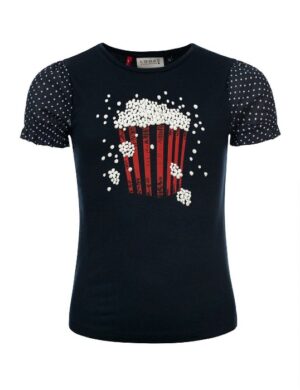 Looxs little t-shirt 2112-7483 popcorn blauw